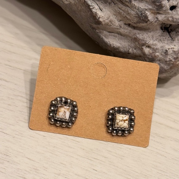 Jewelry - STERLING SILVER WITH WILD HORSE STONE STUDS